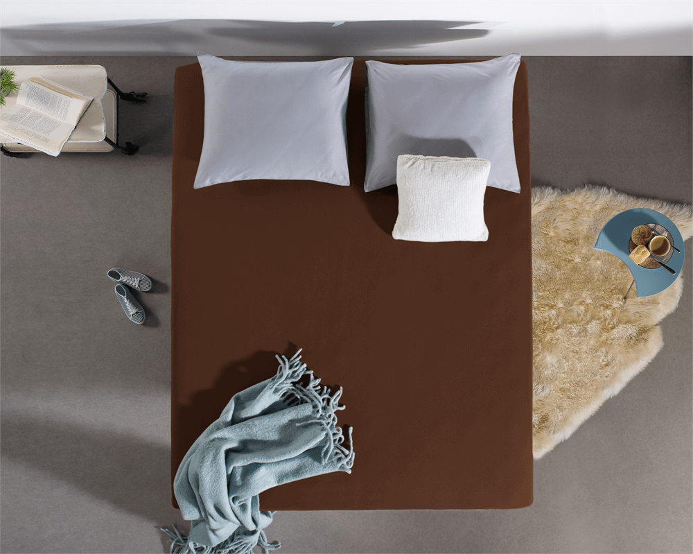 Dreamhouse Dubbel Jersey Hoeslaken Bruin