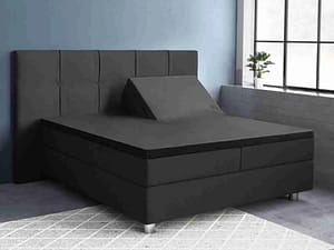 Hoeslaken Splittopper Satijn Black