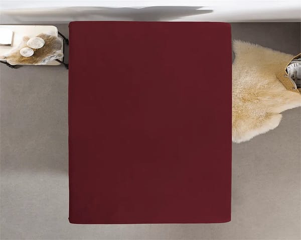 Dreamhouse Dubbel Jersey Hoeslaken Bordeaux