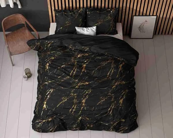 Sleeptime Marble Dekbedovertrek Zwart