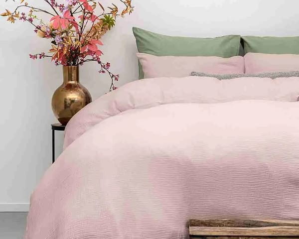 Dreamhouse Mousseline dekbedovertrek roze
