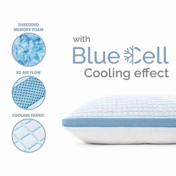 Dreamhouse 3D Blue Cell Tech Verkoelend Memory Foam Kussen White