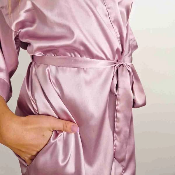 Dreamhouse Kimono Satijn Oud Roze