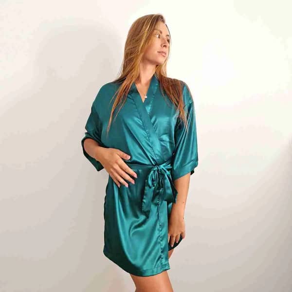 Dreamhouse Kimono Satijn Petrol